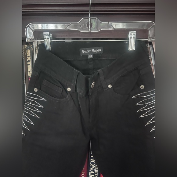 Deadstock silver dagger
 Black Jeans with White studded eagle Detailing - Picture 3 of 7